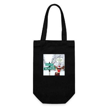 Oh Deer - Rudolf Christmas Design - Gift Bag for Bottles - black - Front
