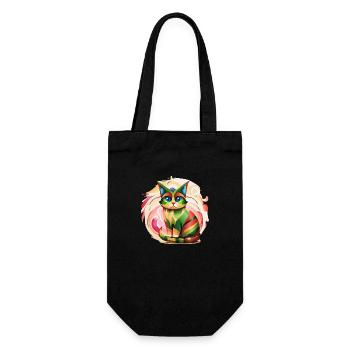 Color Burst Cat - Geschenkbeutel für Flaschen - Schwarz - Vorne