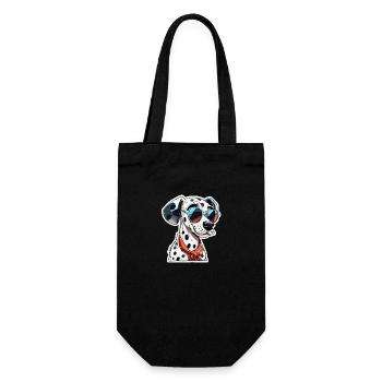 Dalmatien / Chien / Animal / Animal de compagnie / Aboiement - Sac à bouteille - noir - Devant