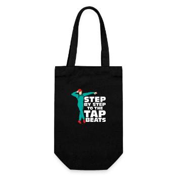 Step By Step To The Tap Beats Tap Dance Tap Dancer - Gift Bag for Bottles - black - Front