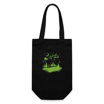 Xmas christmas santa clau naughty holidays winter - Gift Bag for Bottles - black - Front