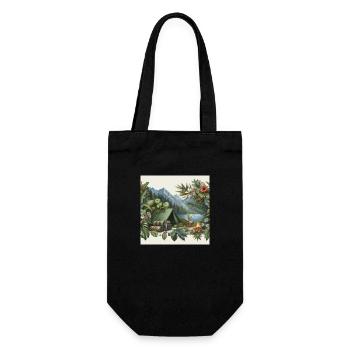 Camp in the jungle - Gift Bag for Bottles - black - Front