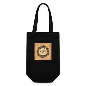 Marry Christmas - Gift Bag for Bottles - black - Front