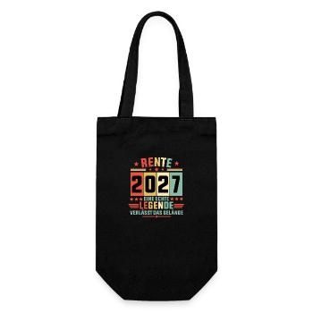 rente 2027 eine echte legende verlässt das gelände - Geschenkbeutel für Flaschen - Schwarz - Vorne