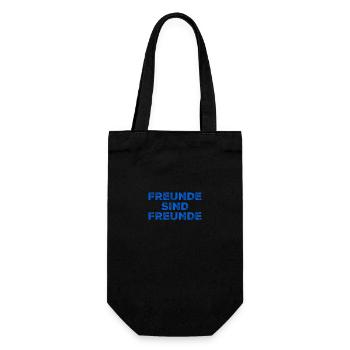 Freunde sind Freunde - Geschenkbeutel für Flaschen - Schwarz - Vorne