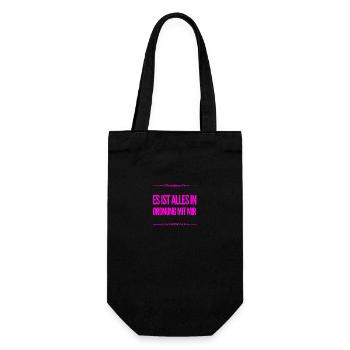 ich fühle mich wunderbar - Geschenkbeutel für Flaschen - Schwarz - Vorne