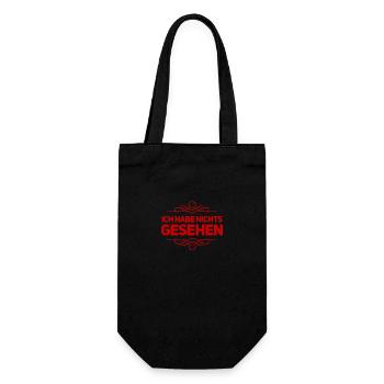 ich konnte nichts sehen - Geschenkbeutel für Flaschen - Schwarz - Vorne