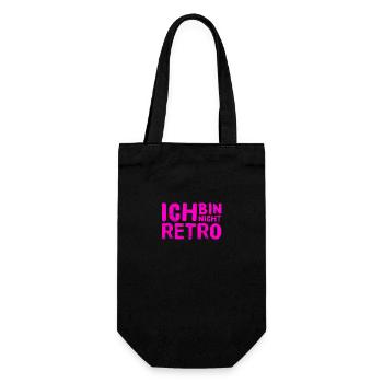 ich bin nicht retro - Geschenkbeutel für Flaschen - Schwarz - Vorne