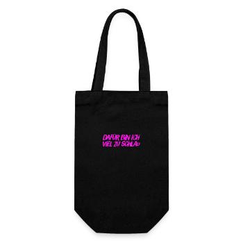 ich bin clever - Geschenkbeutel für Flaschen - Schwarz - Vorne