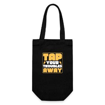 Tap Your Troubles Away Tap Dance Tap Dancer - Geschenkbeutel für Flaschen - Schwarz - Vorne
