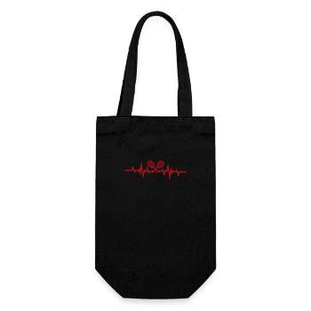 Tennis battement de coeur cadeau tennis - Sac à bouteille - noir - Devant