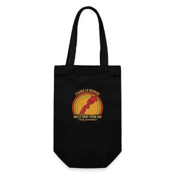 j'aime le Maroc et peut être trois personnes - Sac à bouteille - noir - Devant