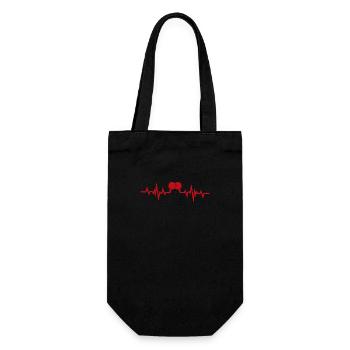 Ping Pong battement de coeur cadeau Pongiste - Sac à bouteille - noir - Devant