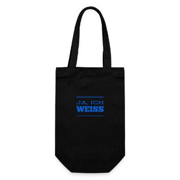 das ist mir schon klar - Geschenkbeutel für Flaschen - Schwarz - Vorne