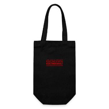 hast du es verstanden? - Geschenkbeutel für Flaschen - Schwarz - Vorne