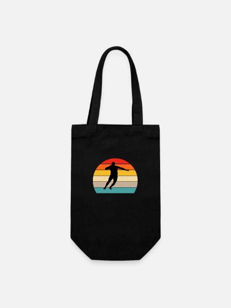 lancer du poids rétro vintage - Sac à bouteille - noir