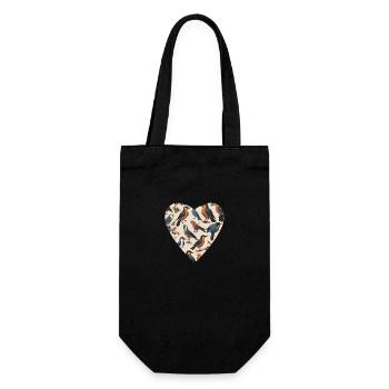 Bird harmony in the heart - Gift Bag for Bottles - black - Front