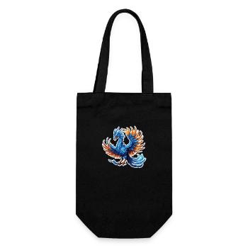 Phoenix / Vogel / Tier / Fabelwesen / Feuer - Geschenkbeutel für Flaschen - Schwarz - Vorne