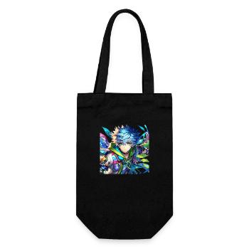 Manga anime boy - Gift Bag for Bottles - black - Front