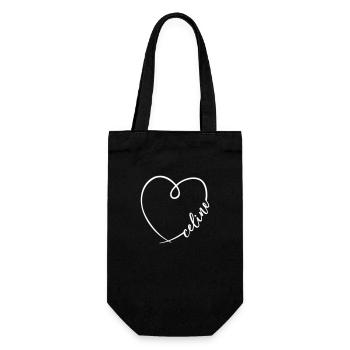 Celine Name Calligraphy Heart - Gift Bag for Bottles - black - Front