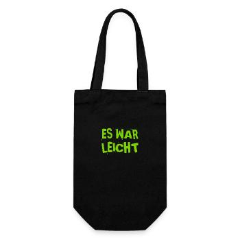 schwer sieht anders aus - Geschenkbeutel für Flaschen - Schwarz - Vorne
