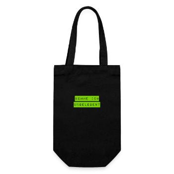 komme ich ungelegen? - Geschenkbeutel für Flaschen - Schwarz - Vorne