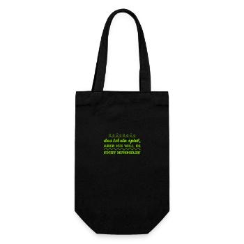 ich bin ein Spielverderber - Geschenkbeutel für Flaschen - Schwarz - Vorne