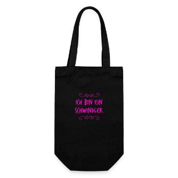 ich mag es zu schwindeln - Geschenkbeutel für Flaschen - Schwarz - Vorne