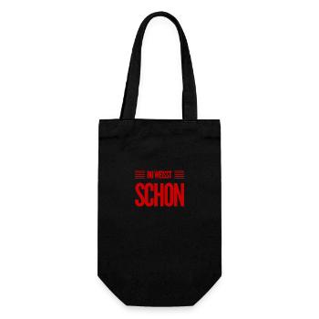 du weißt was ich meine - Geschenkbeutel für Flaschen - Schwarz - Vorne