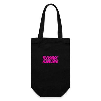 ich bin fleißig - Geschenkbeutel für Flaschen - Schwarz - Vorne