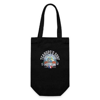 Teahupoo Surf Polynesien - Geschenkbeutel für Flaschen - Schwarz - Vorne