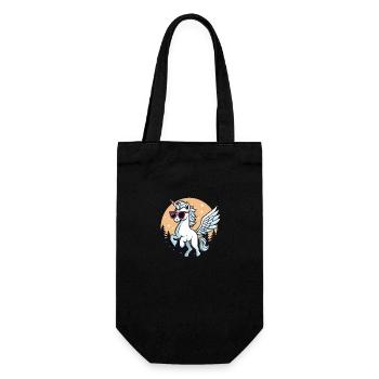 Pegasus Sunglasses Drawing - Gift Bag for Bottles - black - Front