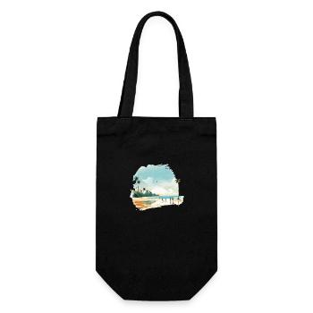La Plage Paysage - Sac à bouteille - noir - Devant