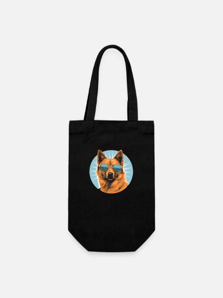 Finnish Spitz 2 - Gift Bag for Bottles - black