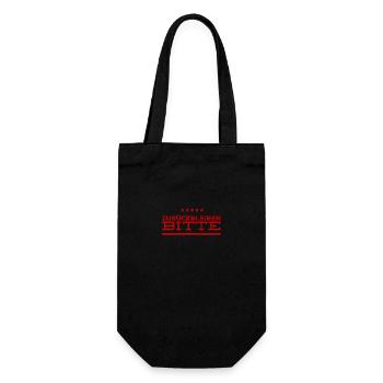 bitte zurückbleiben - Geschenkbeutel für Flaschen - Schwarz - Vorne