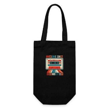 December 1950 - Awesome Since December 1950 - Gift Bag for Bottles - black - Front