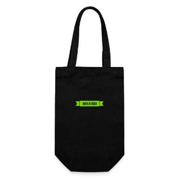 ich bin dafür - Geschenkbeutel für Flaschen - Schwarz - Vorne
