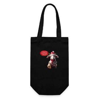 Christmas Lamb - Gift Bag for Bottles - black - Front