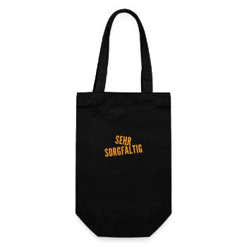 ich liebe Sorgfalt - Geschenkbeutel für Flaschen - Schwarz - Vorne