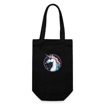 Dessin de Noël Licorne - Sac à bouteille - noir - Devant