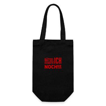Rätsel sind nicht mein Ding - Geschenkbeutel für Flaschen - Schwarz - Vorne