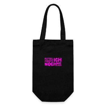 bloß keine Rätsel - Geschenkbeutel für Flaschen - Schwarz - Vorne