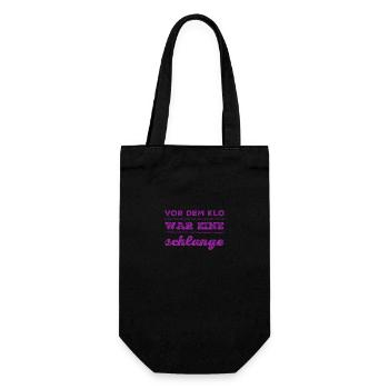 ich habe länger gebraucht - Geschenkbeutel für Flaschen - Schwarz - Vorne