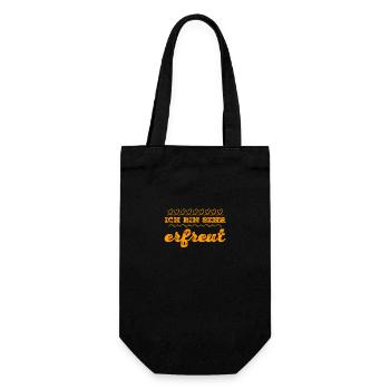 die Freude ist auf meiner Seite - Geschenkbeutel für Flaschen - Schwarz - Vorne