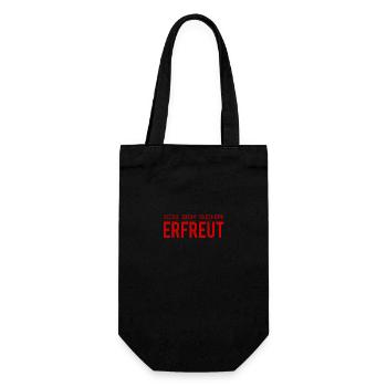 schön sie zu treffen - Geschenkbeutel für Flaschen - Schwarz - Vorne