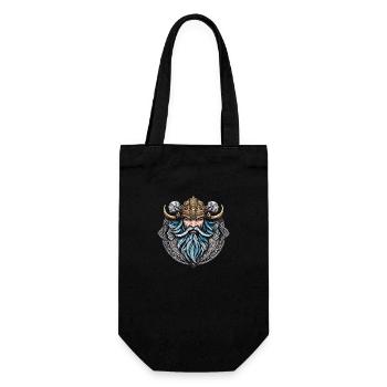 Wikinger Odin Thor Walhalla - Geschenkbeutel für Flaschen - Schwarz - Vorne