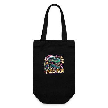 Tree Rex Dinosaur Rocks Christmas - Gift Bag for Bottles - black - Front