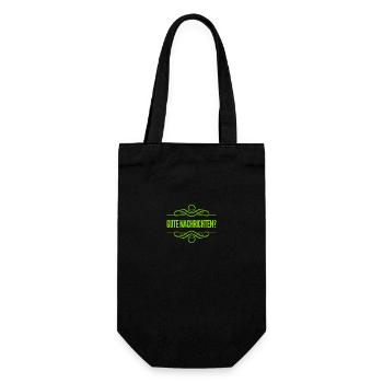 was gibt es neues? - Geschenkbeutel für Flaschen - Schwarz - Vorne