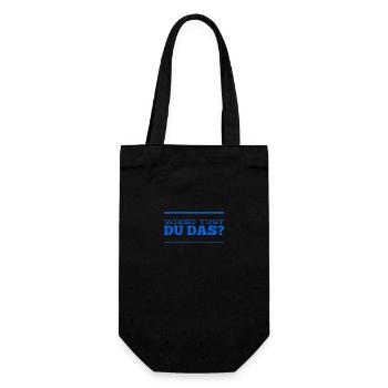 wieso tust du das? - Geschenkbeutel für Flaschen - Schwarz - Vorne