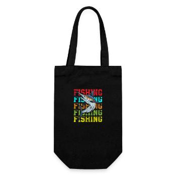 pêche, perche, appât, brochet - Sac à bouteille - noir - Devant
